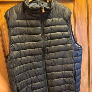 SAVE THE DUCK Men's Charcoal Puffer Vest